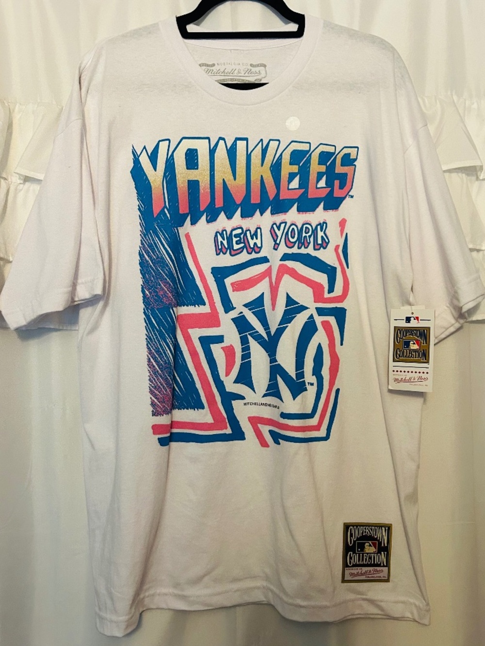 Mitchell & Ness NWT NY Yankees Sidewalk Sketch Graphic Tee XL